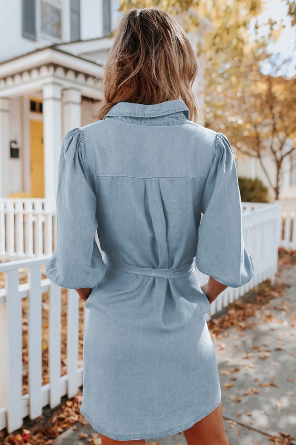 Tencel Hugo Pocketed Chambray Shirt Dress