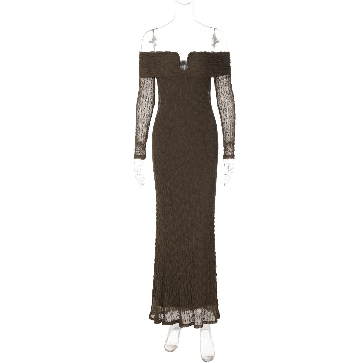Shoulder off Mid Length Dress