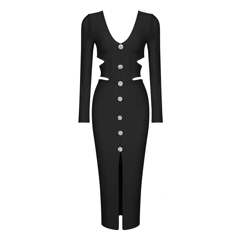 French White Slimming High Grade Retro Dress Knitted Slim Fit Wear Summer
