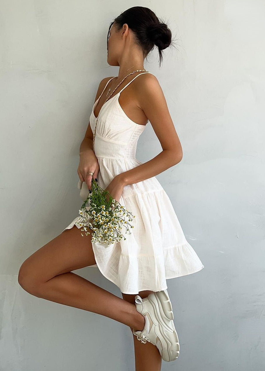 TieRed Strappy Mini Dress