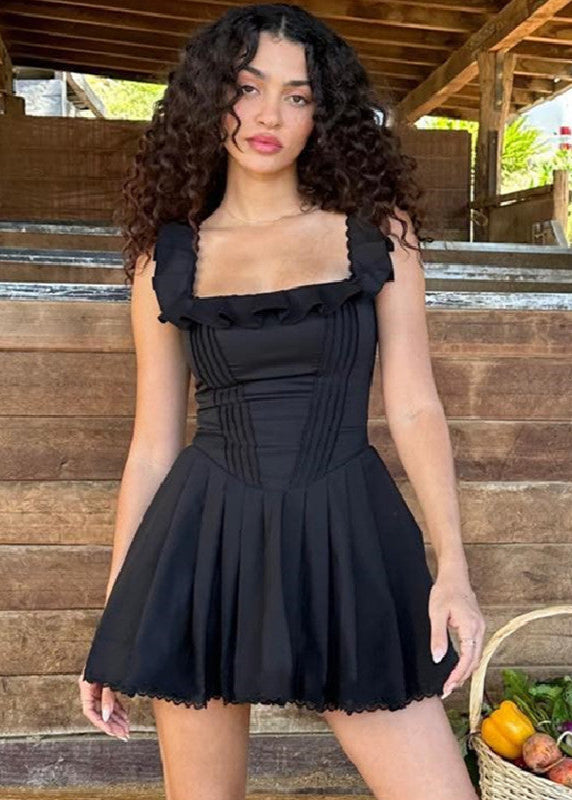 Charm Midnight - Ruffled Corset Mini Dress