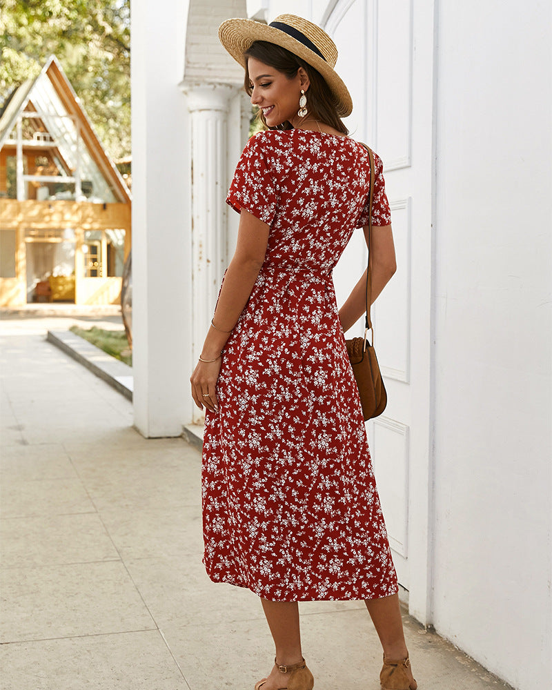 Briar Botanical Ruffle Midi Dress FINAL