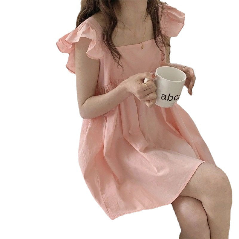 Pocketed Issy Ruffle Babydoll Dress Coral FINAL