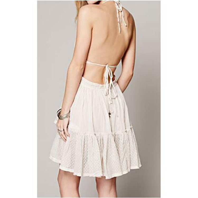 Linen Porter Blend Tie Front Midi Dress Sand