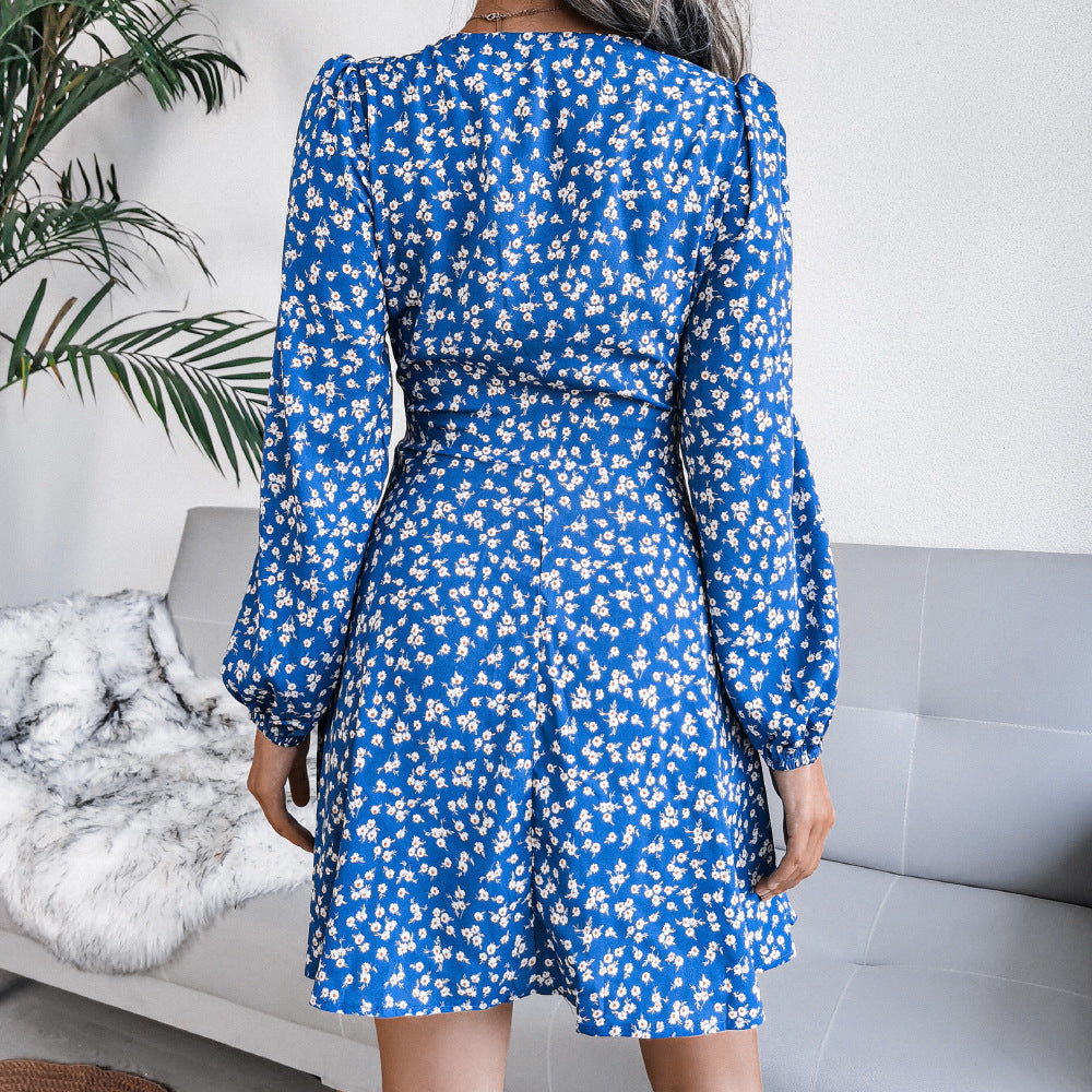 Printed Kandy Ruched Ruffle Mini Dress FINAL