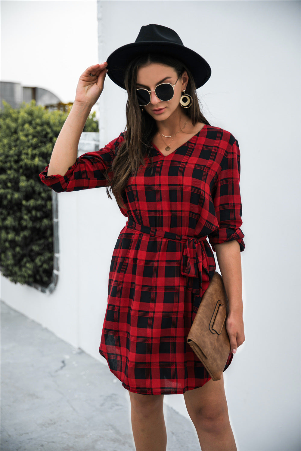 Gingham Rochester Sweater Dress