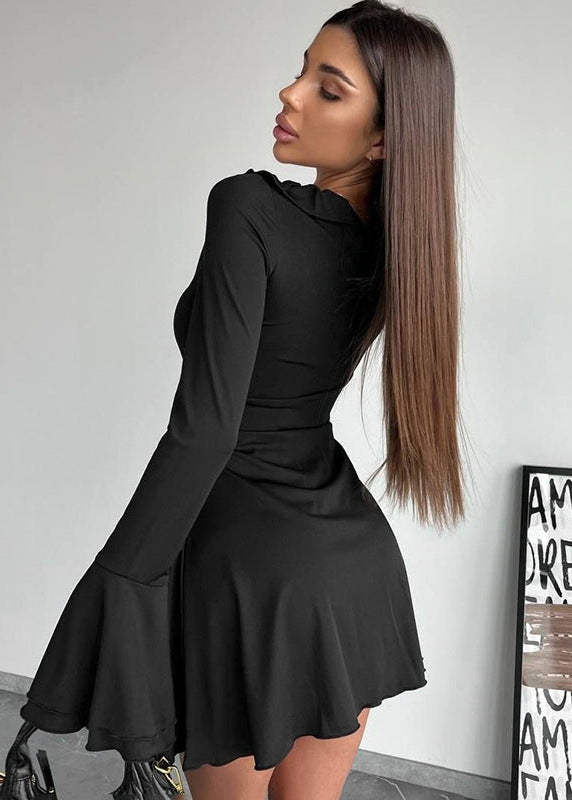 Off Sienna Shoulder Ruffle Sleeve Dress