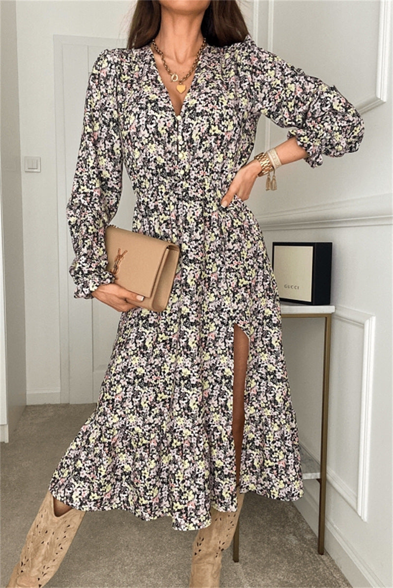 Edgewater Botanical Smocked Midi Dress
