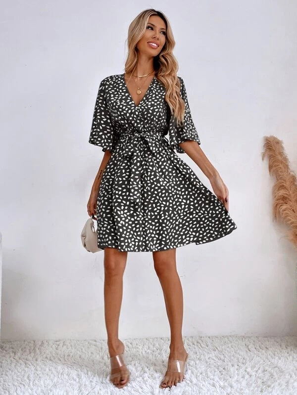 Wonder I Textured Button Down Dress
