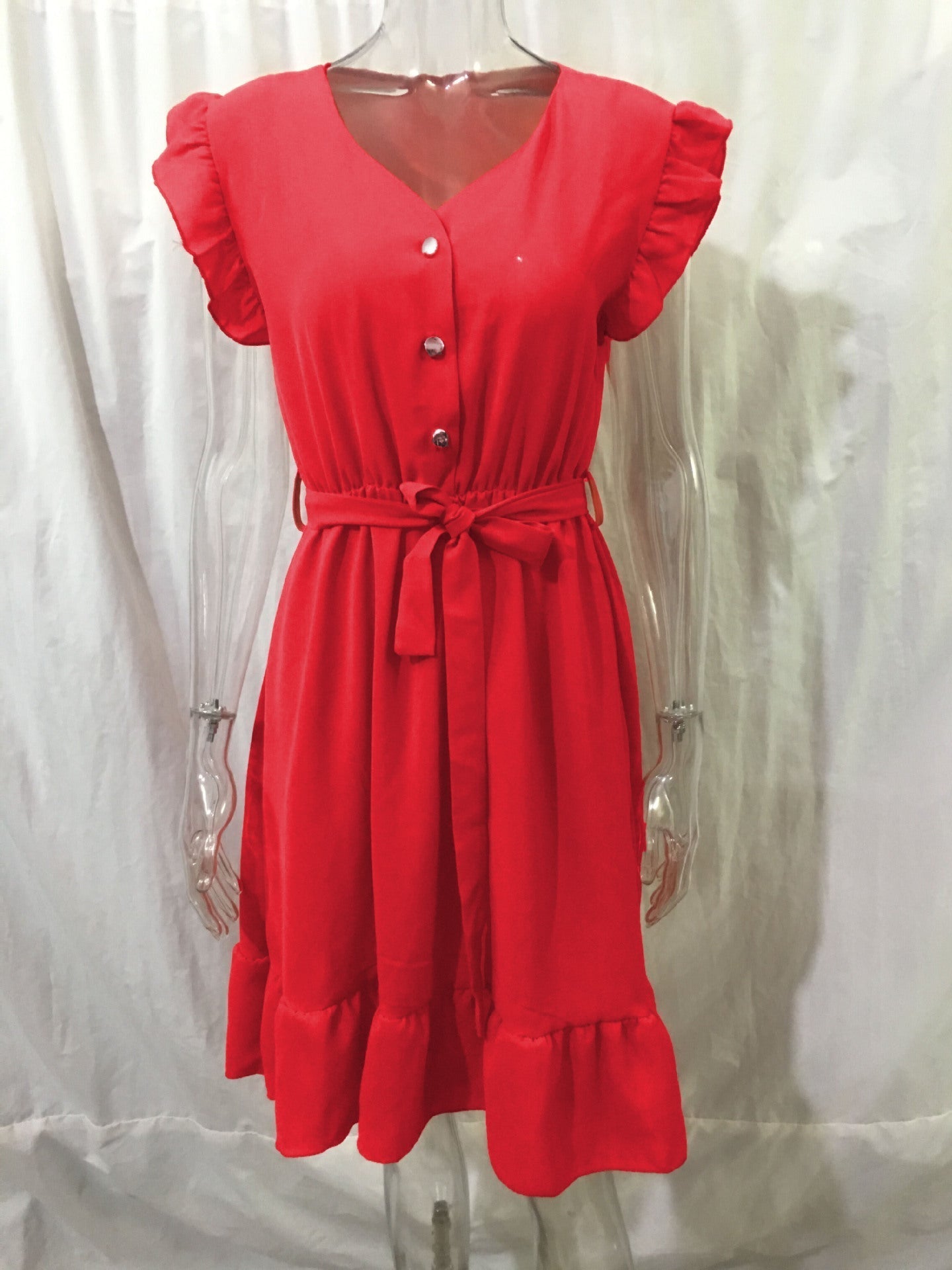 Cotton Alethea Blend Babydoll Dress Amber