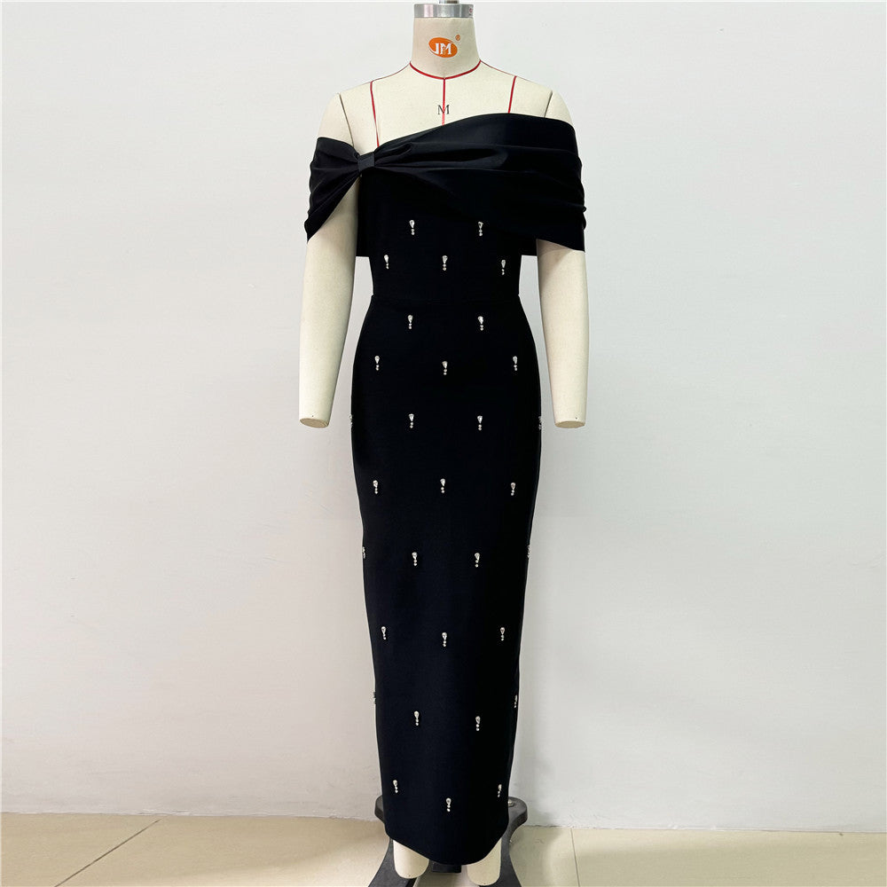 End High Dress off the Shoulder Ladies Party Dinner Dress Bandage Dress