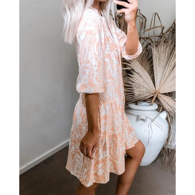 Satin Fleur Paisley Button Down Shirt Dress