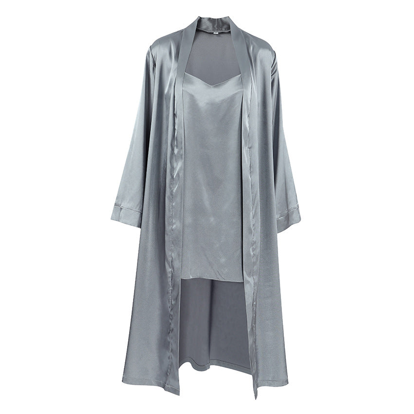 Loose Easygoing Nightgown Nightdress Two Piece Set Simple Comfortable High End Home Wear