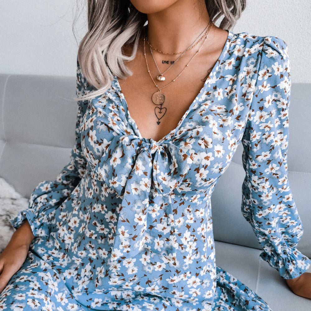 Dawn Quiet Printed Button Down Babydoll Dress
