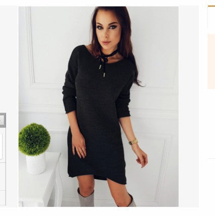 Mountain Smoky Sweater Dress Black