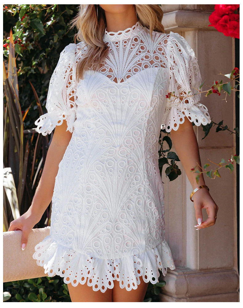lys������������������������������������es Champs Embroidered Lace Dress