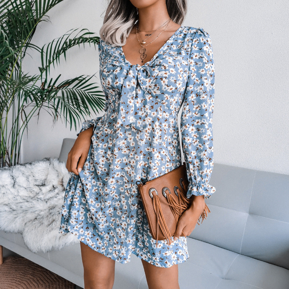 Dawn Quiet Printed Button Down Babydoll Dress