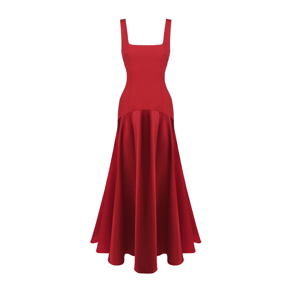 Women Refined Formal Dress Black Evening Maxi Dress Sleeveless Maxi Dress Cami Dress
