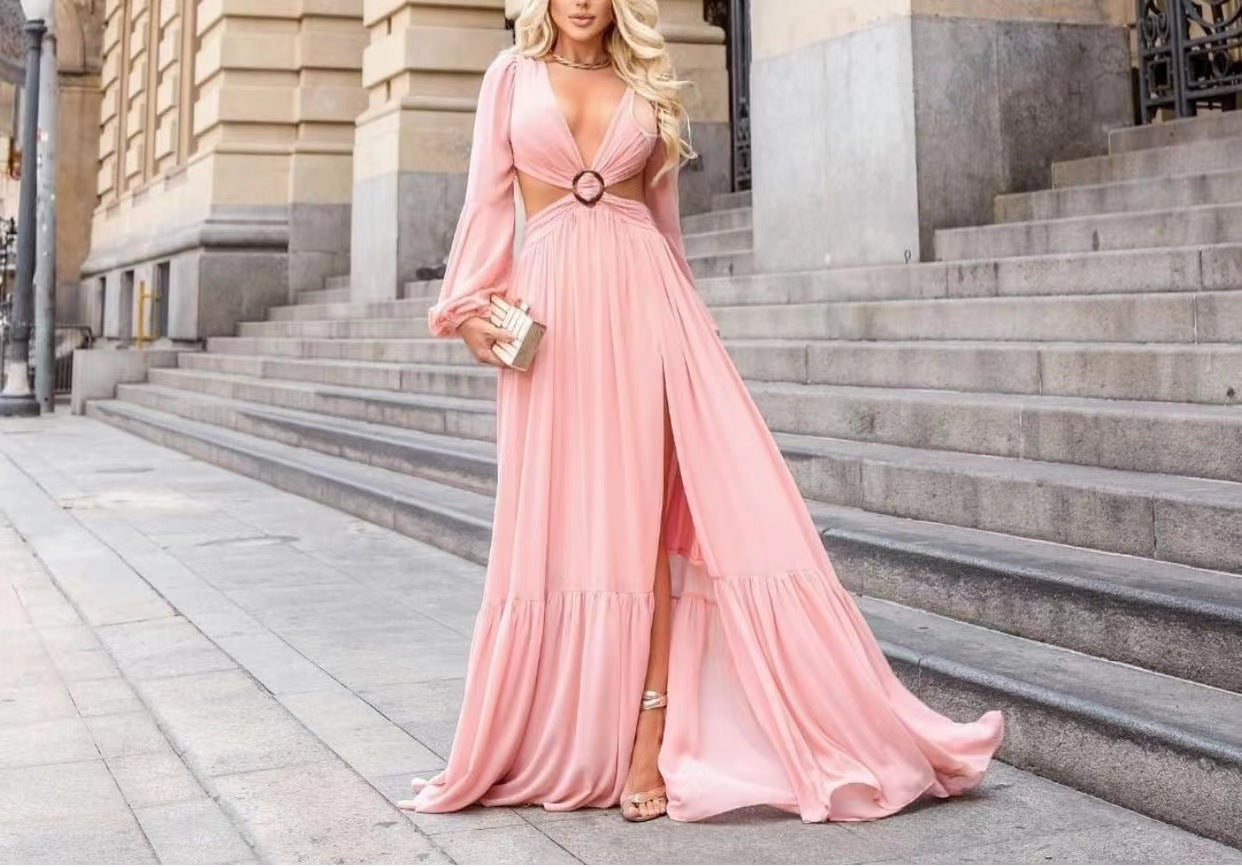 Veronique Cotton Blend Cutout Maxi Dress Orchid FINAL