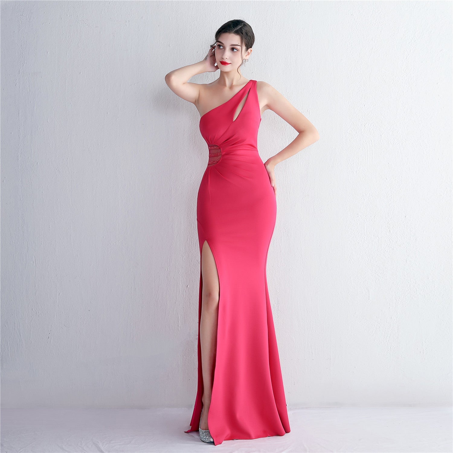 Folding Beaded Craft Toast Clothing Extended Shoulder Appreciation Dinner Slim Fit Fishtail Wedding