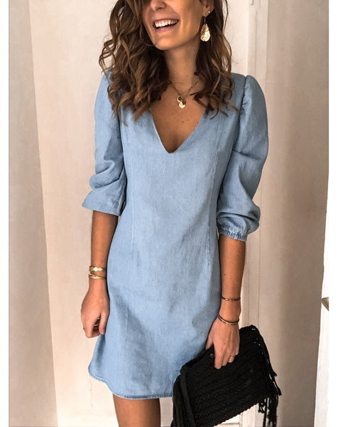 Belong You With Me Dolman Knit Dress Grey Blue
