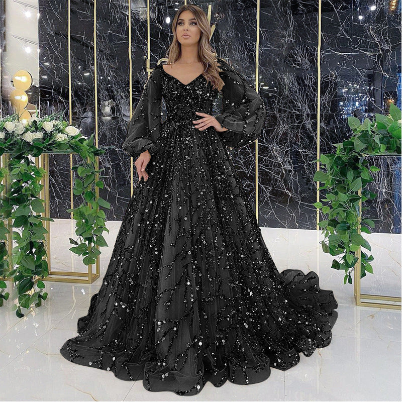 Gold Heavy Industry Beads Premium Evening Dress Sexy Socialite Aura Queen Maxi Dress