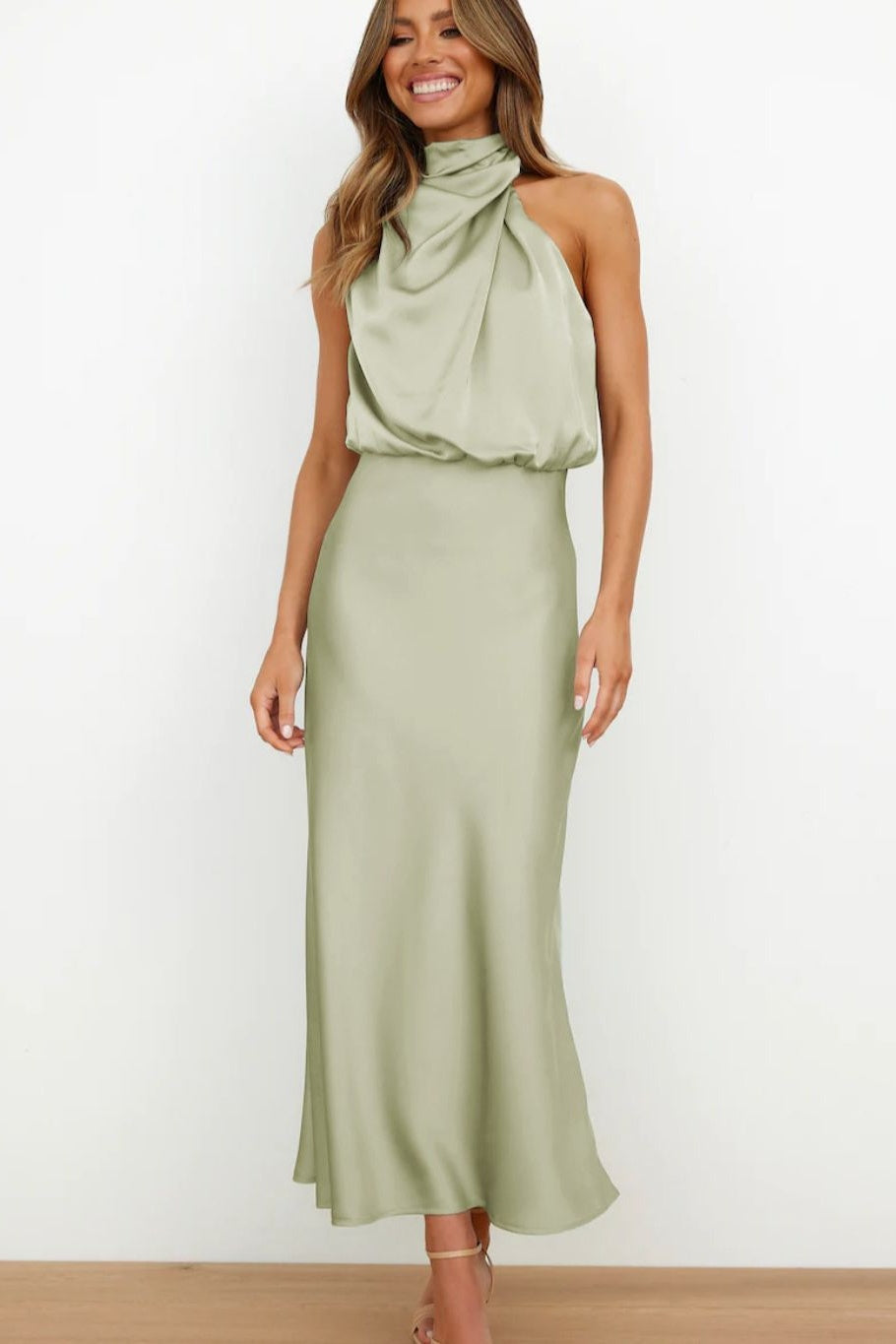 Laura Exclusive Maxi Dress Light Green Premium Edit