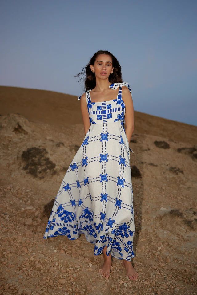 Halter Vacation Spaghetti Straps Maxi Dress Sleeveless Printed Dress