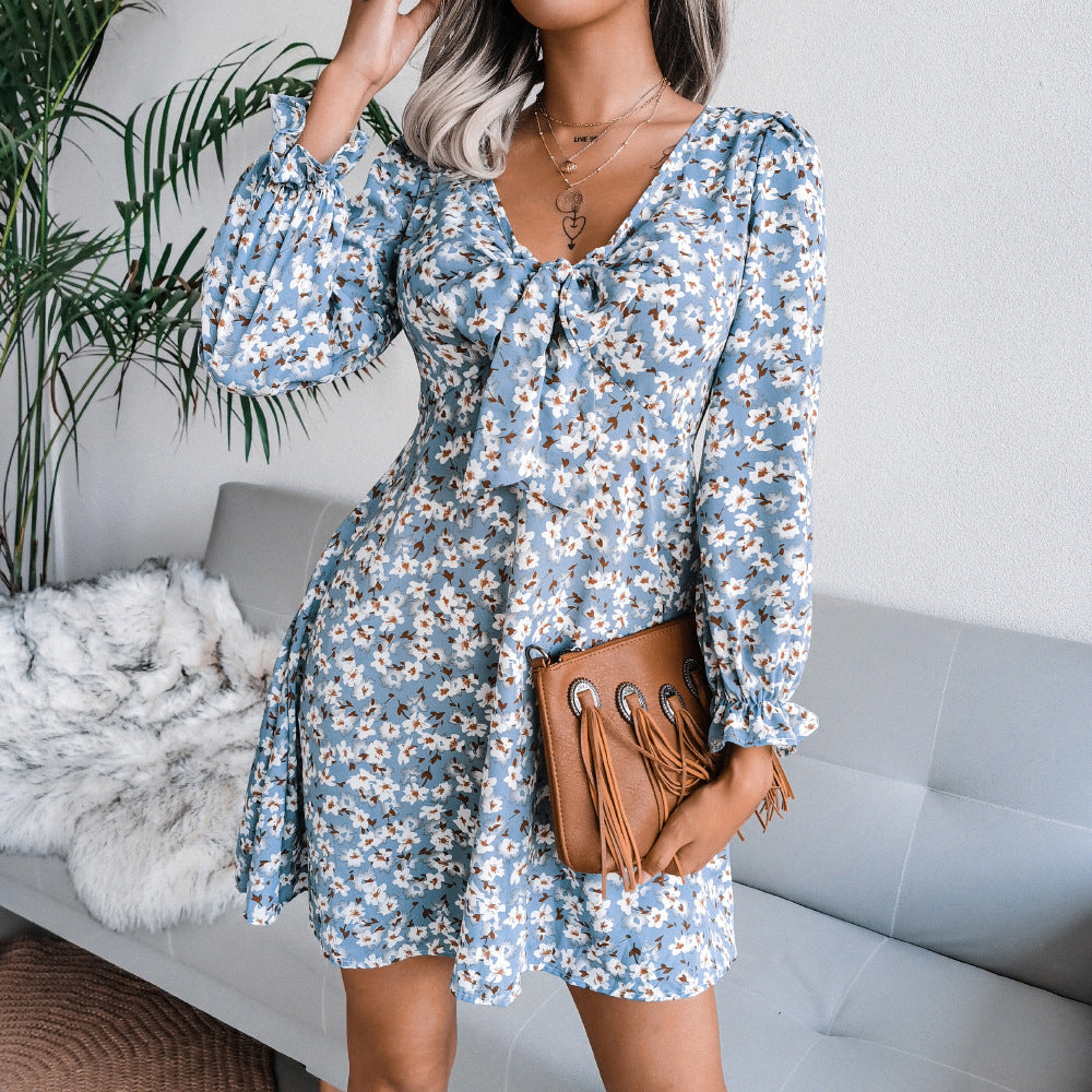 Dawn Quiet Printed Button Down Babydoll Dress