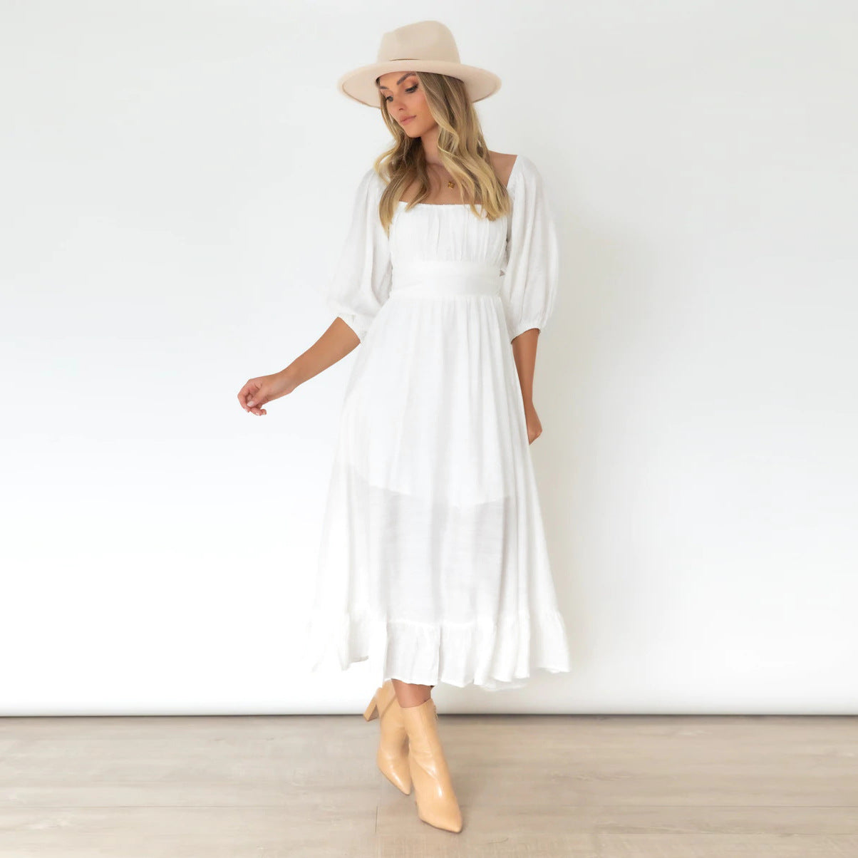 Puff Katelyn Sleeve Midi Dress