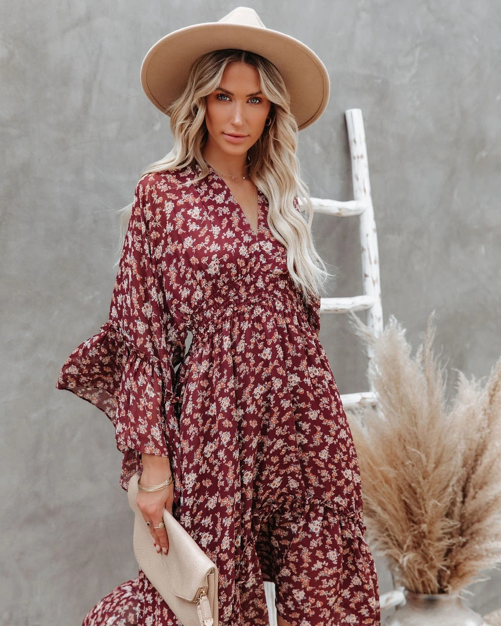 Brookings Flower Shimmer Midi Dress FINAL
