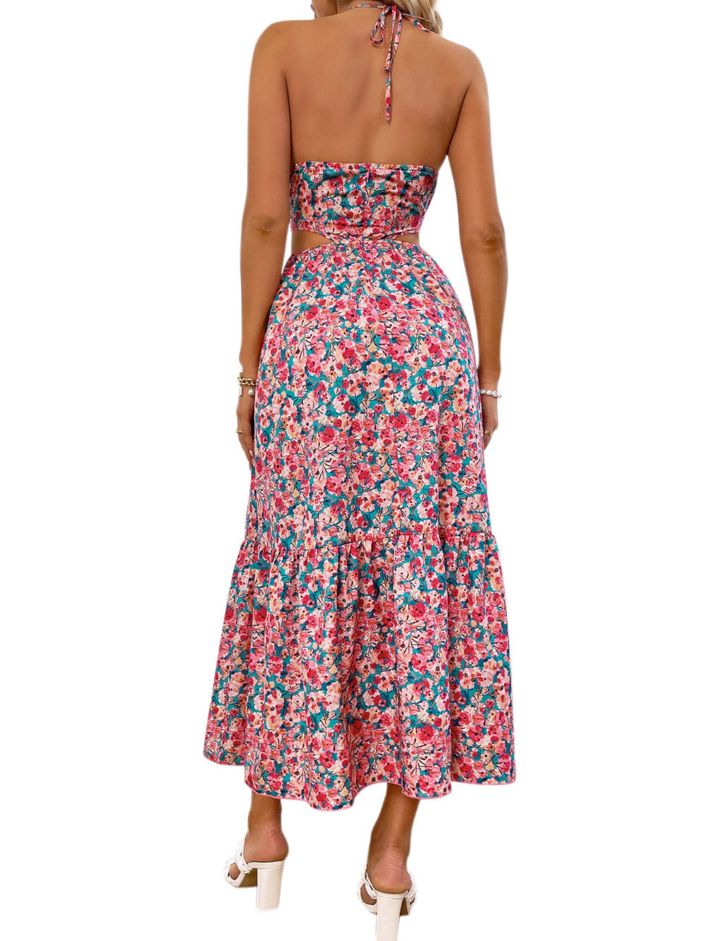 Strut City Printed Cutout Midi Dress FINAL