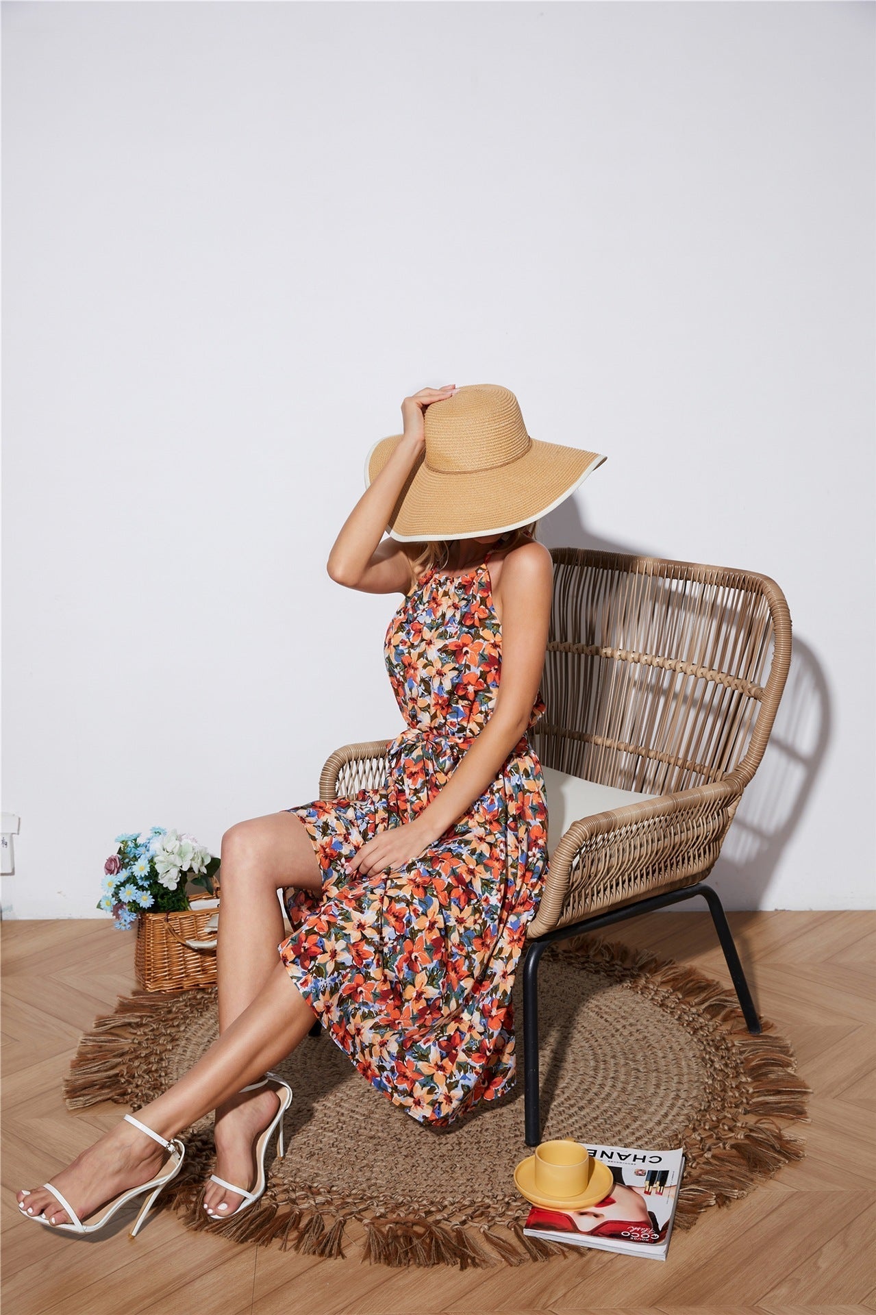 Fever Night Smocked Puff Sleeve Midi Dress