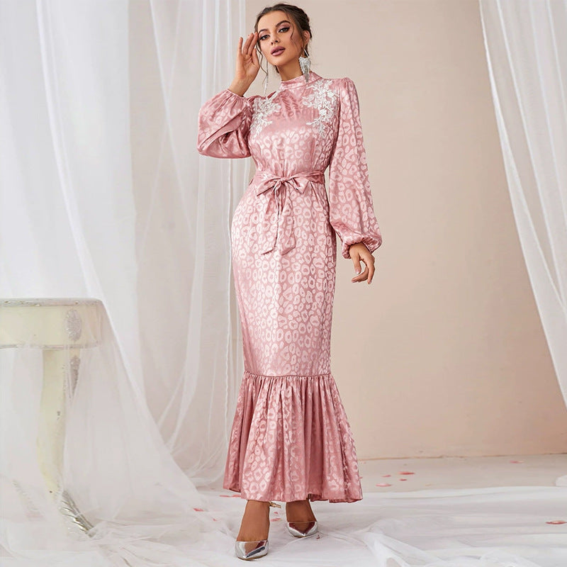 Oblique Shoulder Chic off Shoulder Slim High Waist Maxi Dress for Women