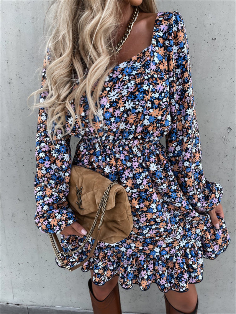 Cathy Bloom Bell Sleeve Ruffle Dress FINAL