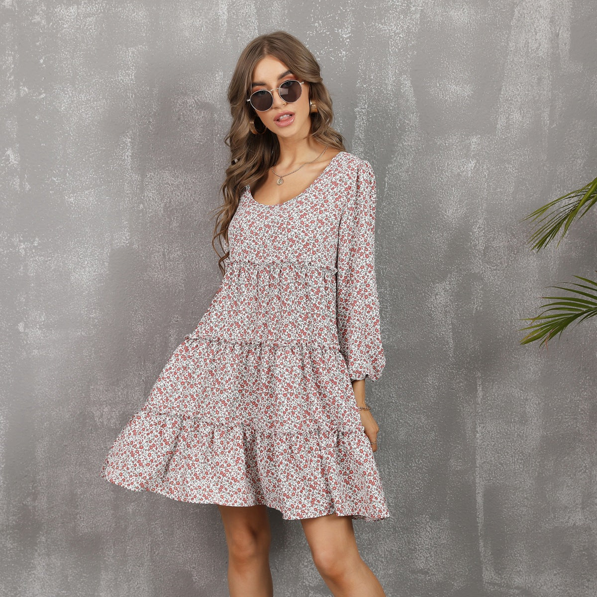 Halsey Botanical Babydoll Dress