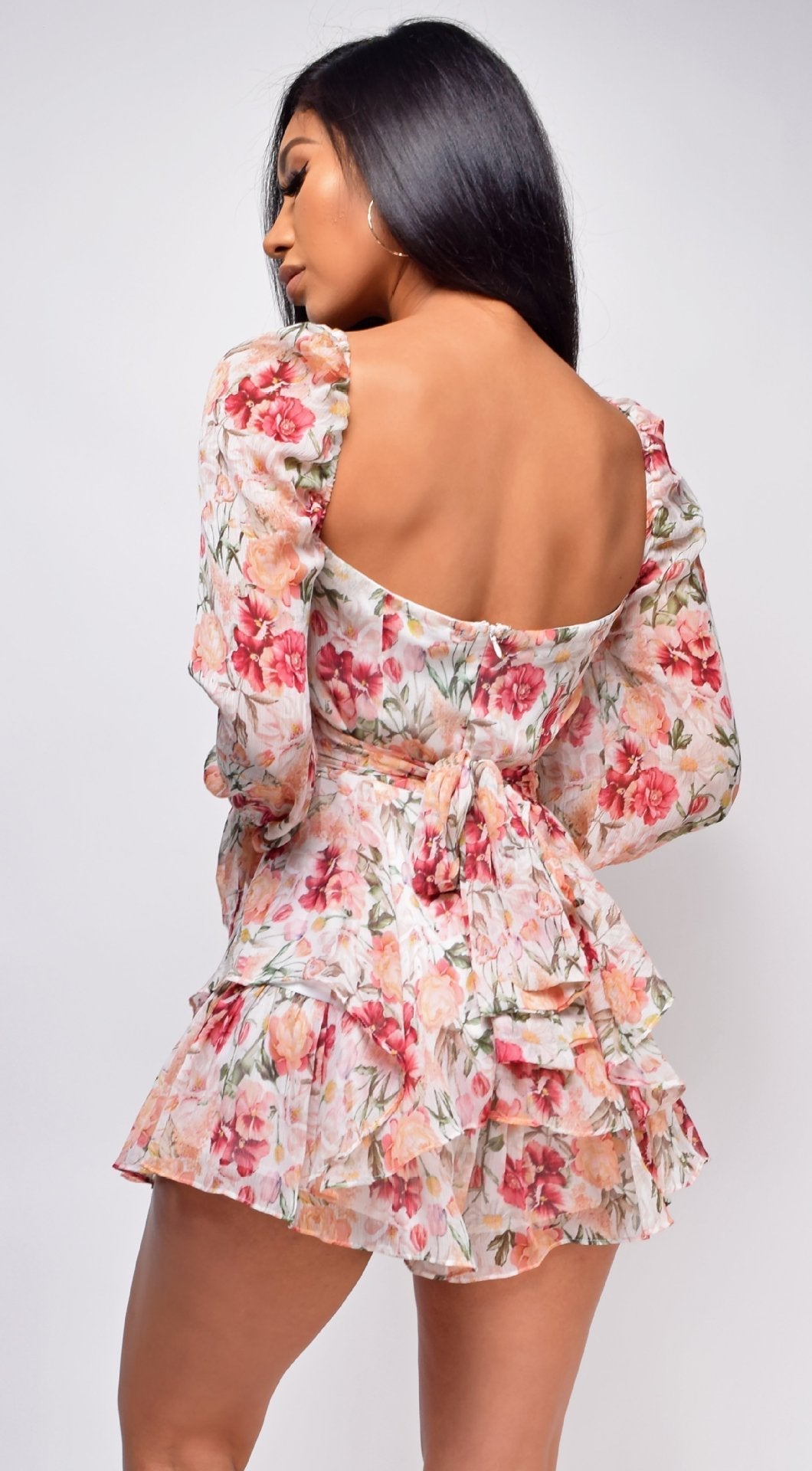 Esperanza Botanical Adjustable Balloon Sleeve Dress