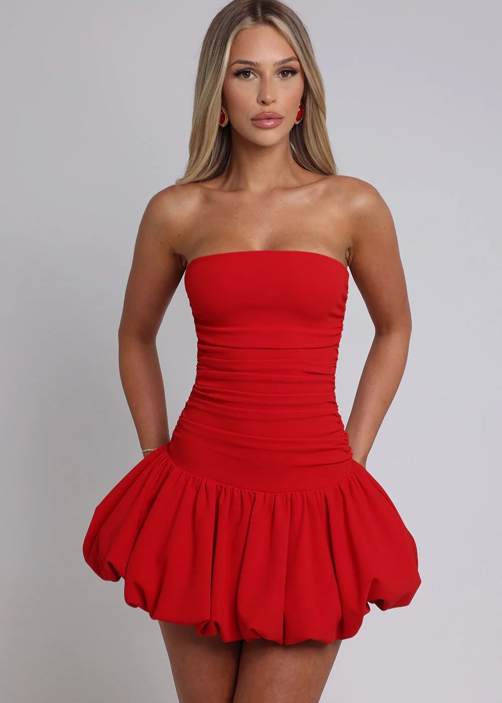 Allure Scarlet Strapless Mini Dress