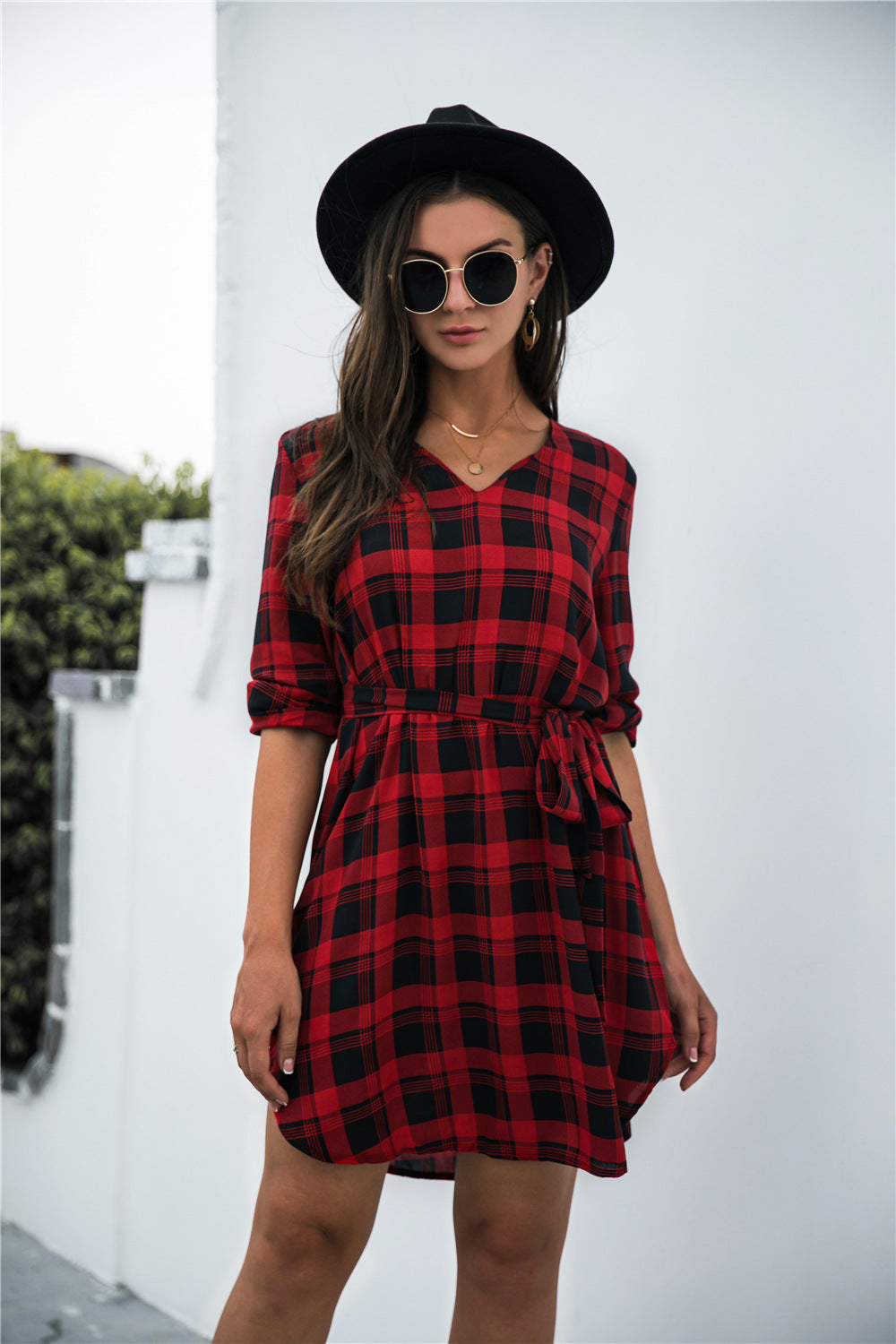 Gingham Rochester Sweater Dress