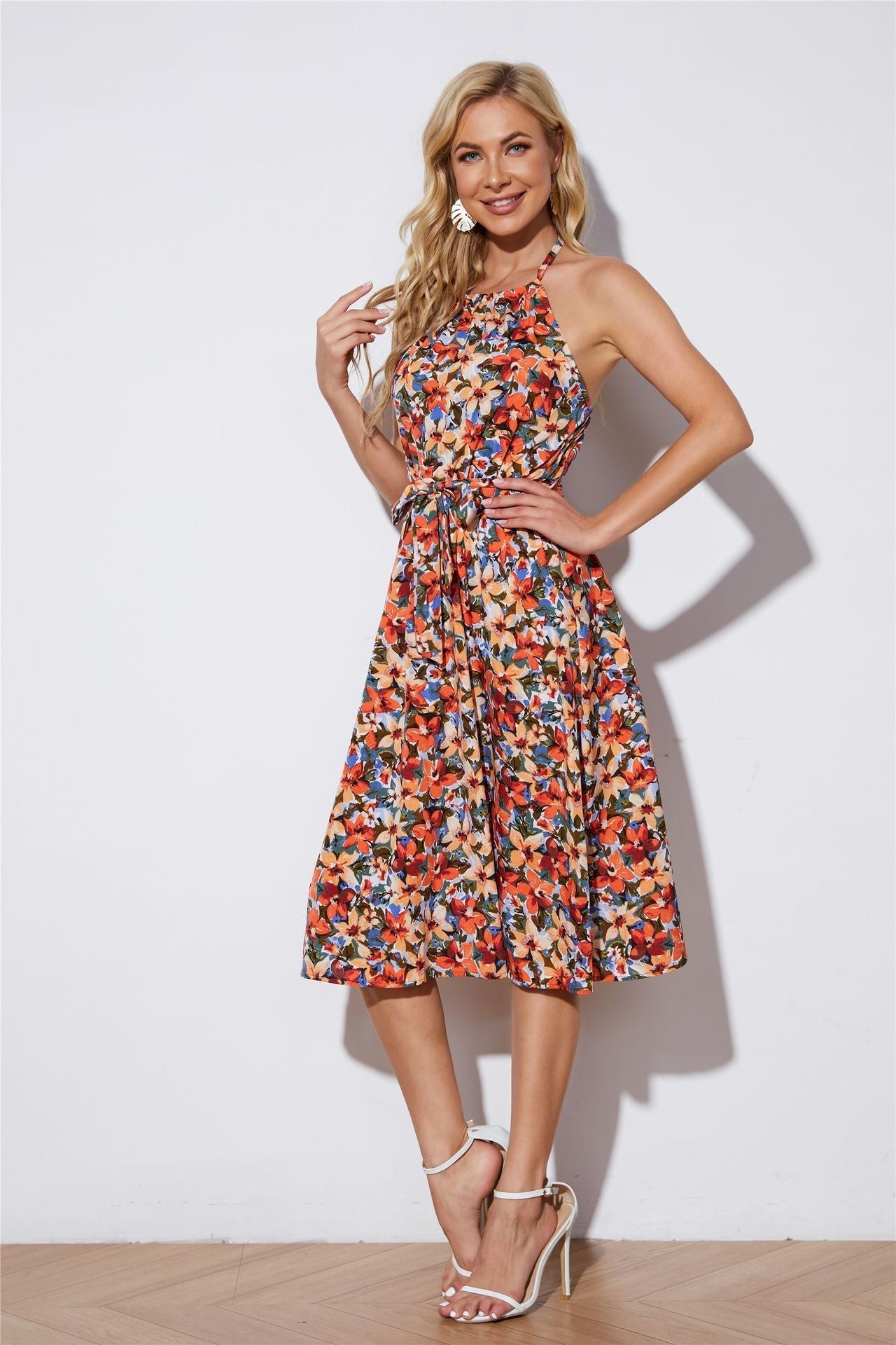 Fever Night Smocked Puff Sleeve Midi Dress