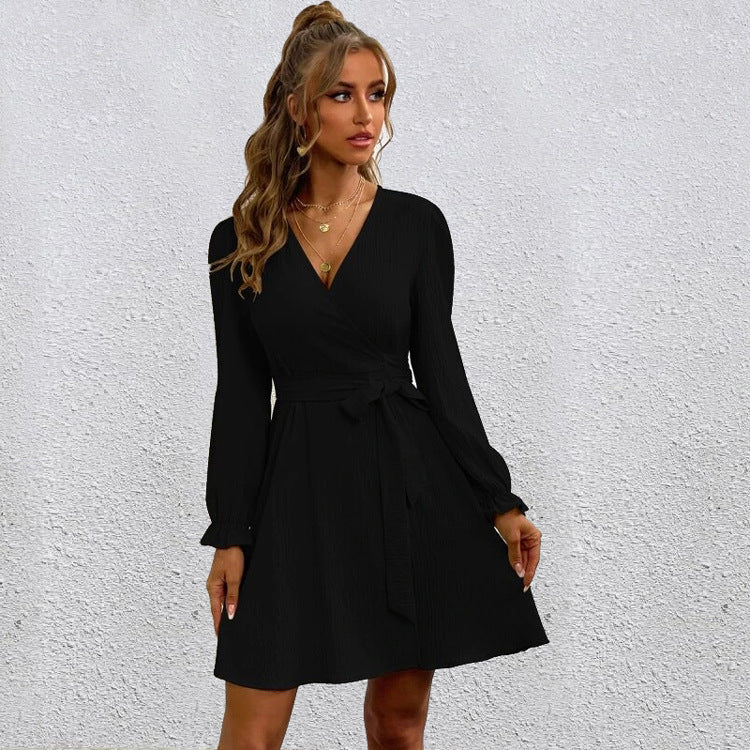 And Meet Greet Satin Drape Dress Black