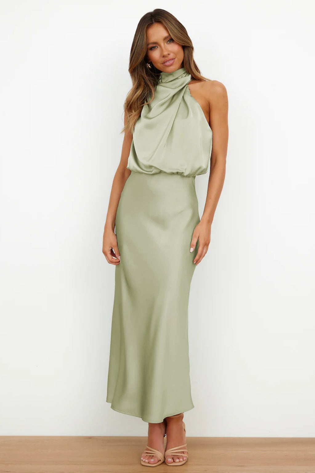 Laura Exclusive Maxi Dress Light Green Premium Edit