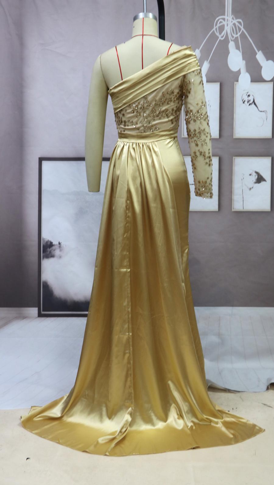 Kissnovaa - One-shoulder Sequin splicing Cocktail Dresses