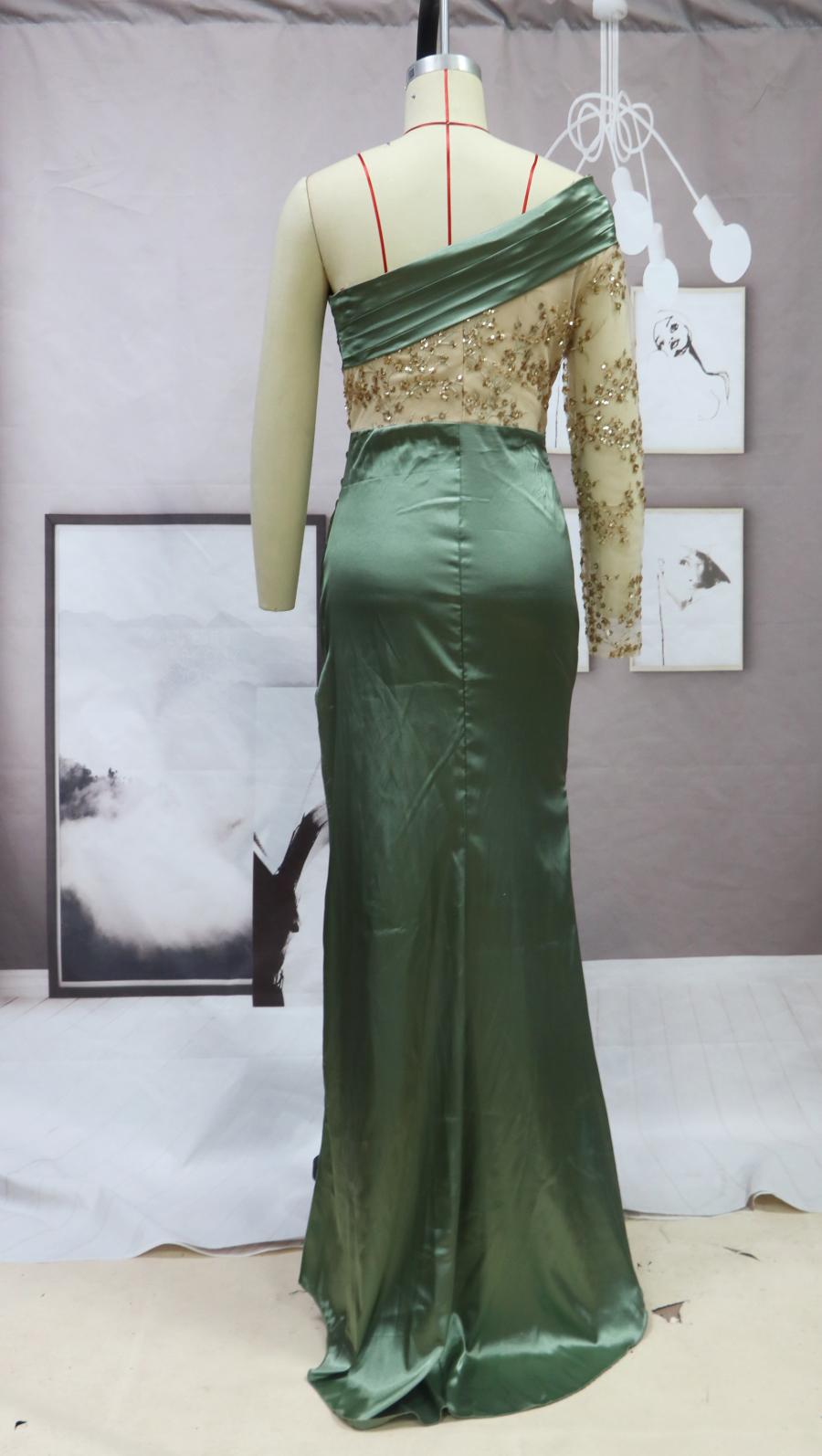 Kissnovaa - One-shoulder Sequin splicing Cocktail Dresses