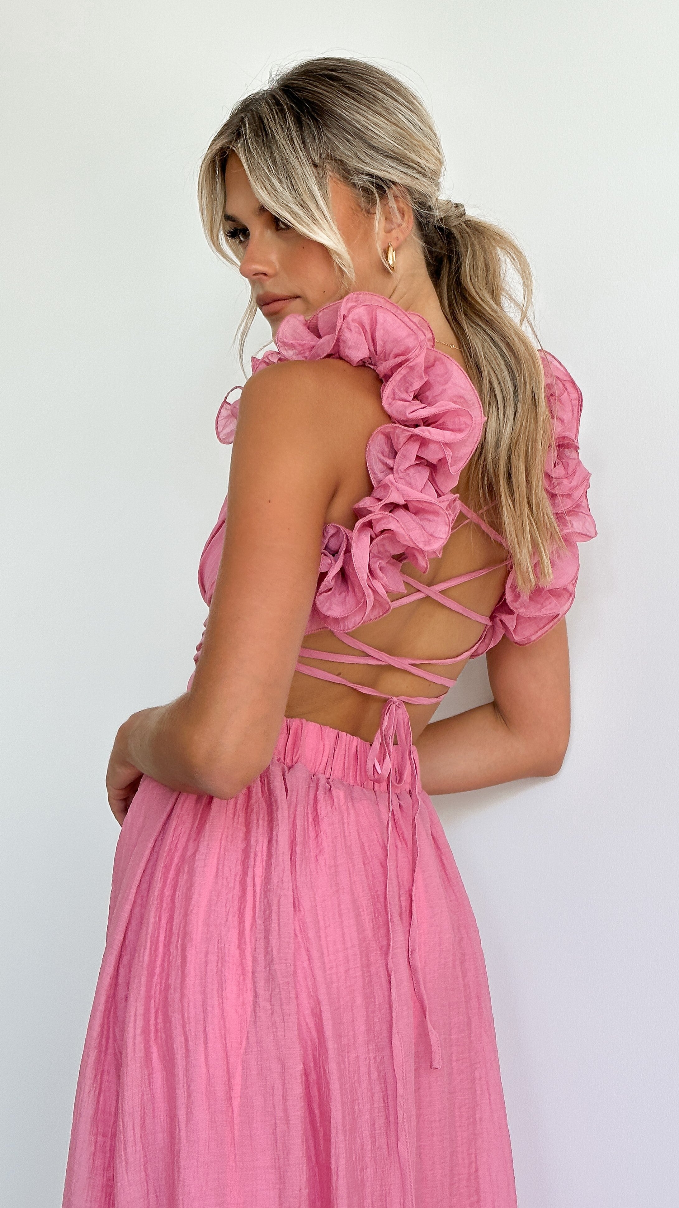 Emely Graceful Dress With Deep V Neck