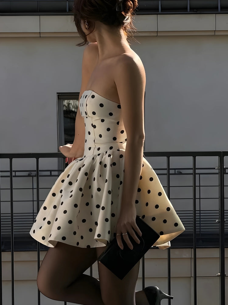Dot Polka Preppy Mini Dress