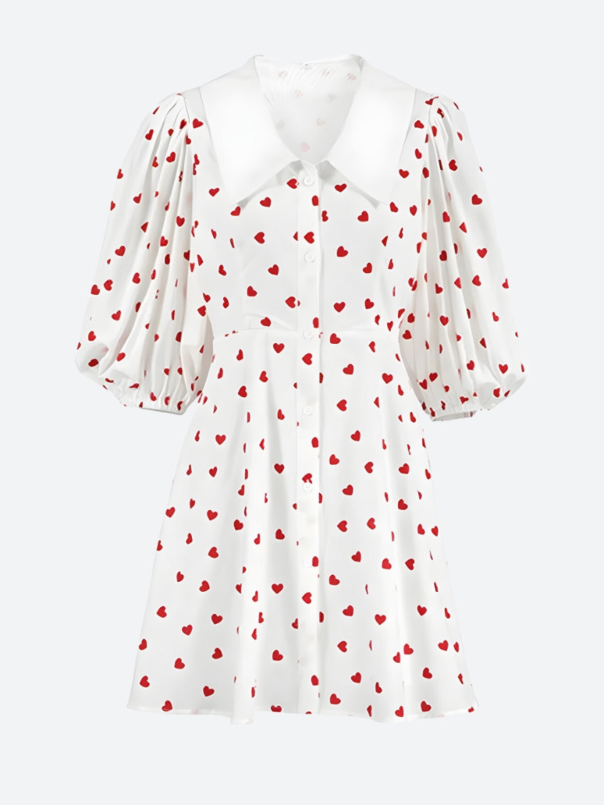 Sleeve Puff Mini Dress