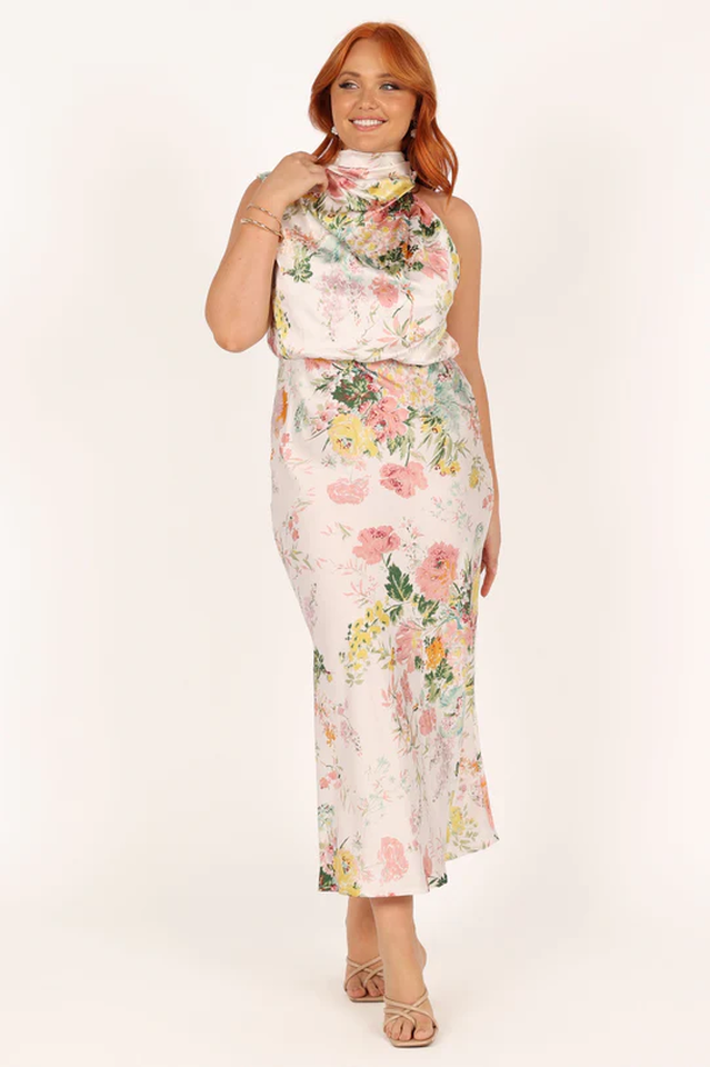 Halter Anabelle Neck Midi Dress