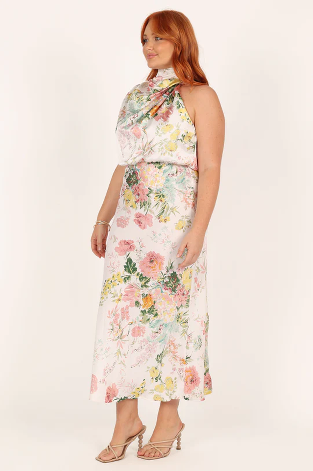 Halter Anabelle Neck Midi Dress