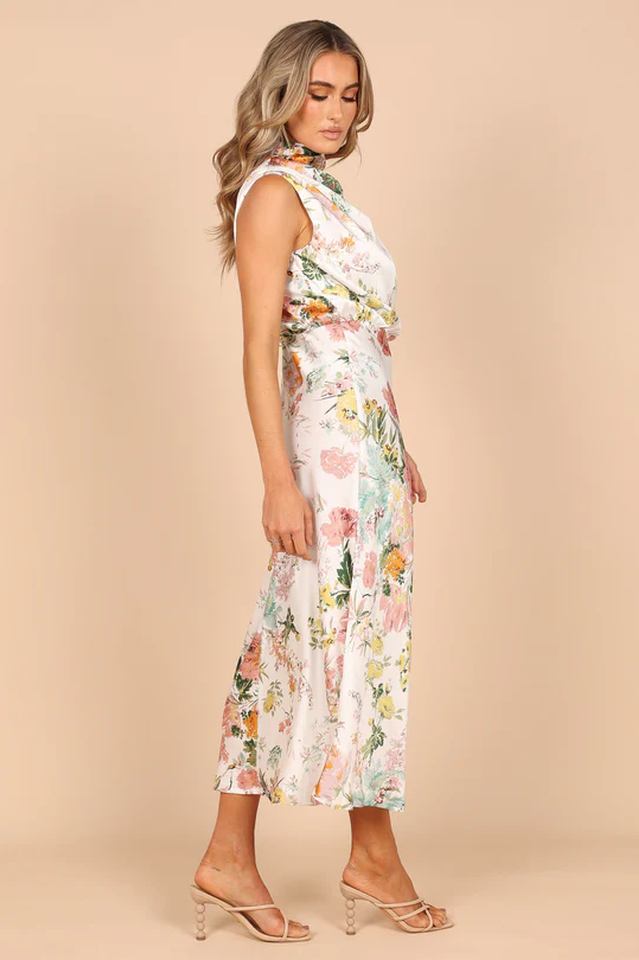 Halter Anabelle Neck Midi Dress